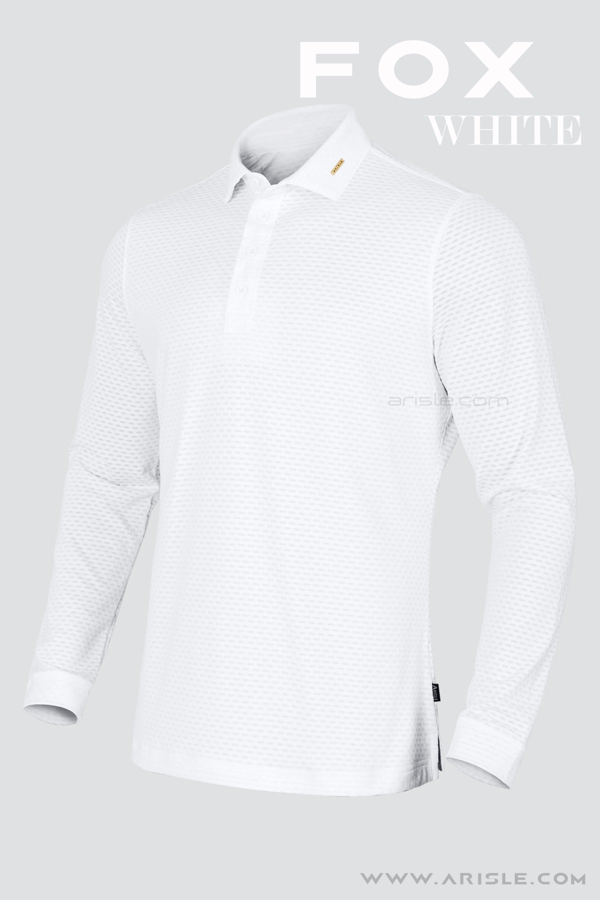 ARISLE LS Fox White Golf Polo