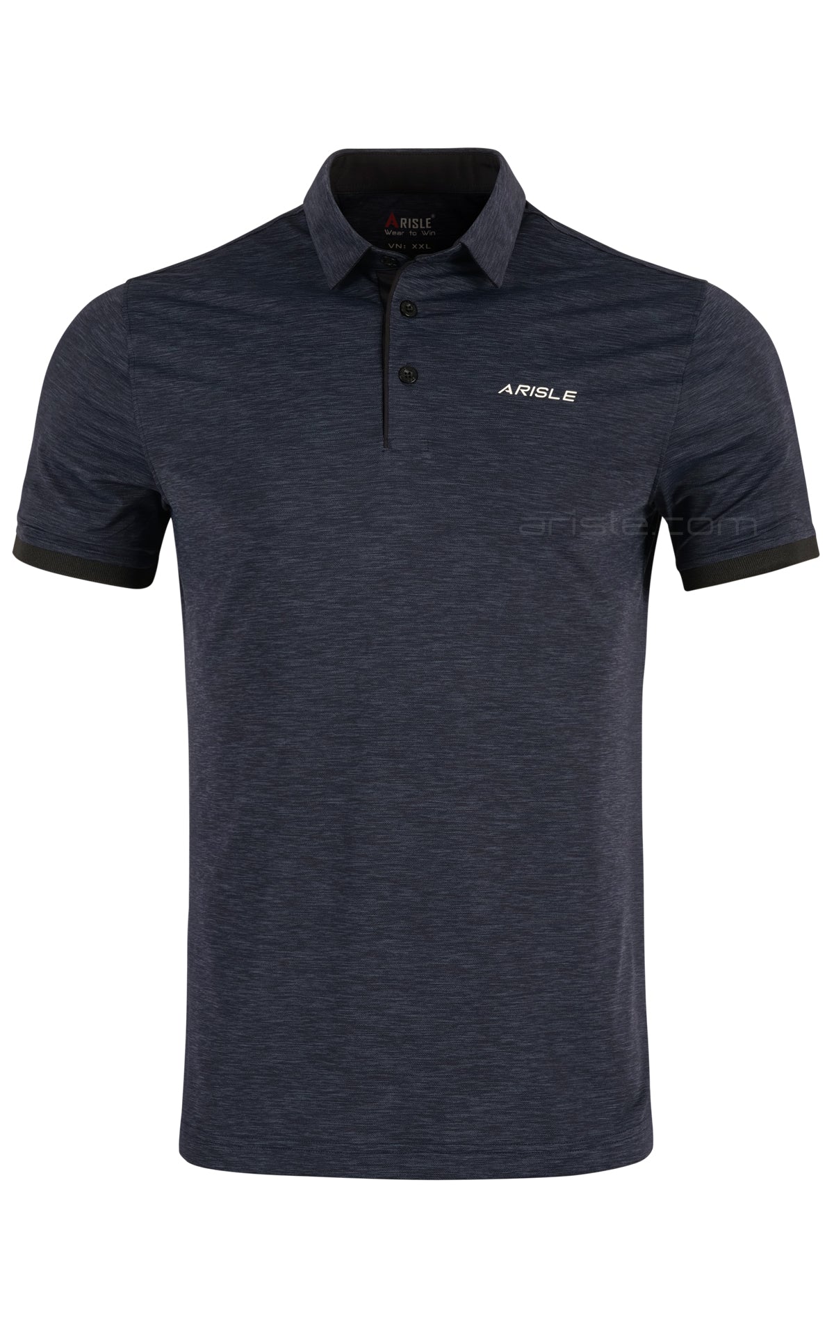 ARISLE Airstretch Smog Black Golf Polo