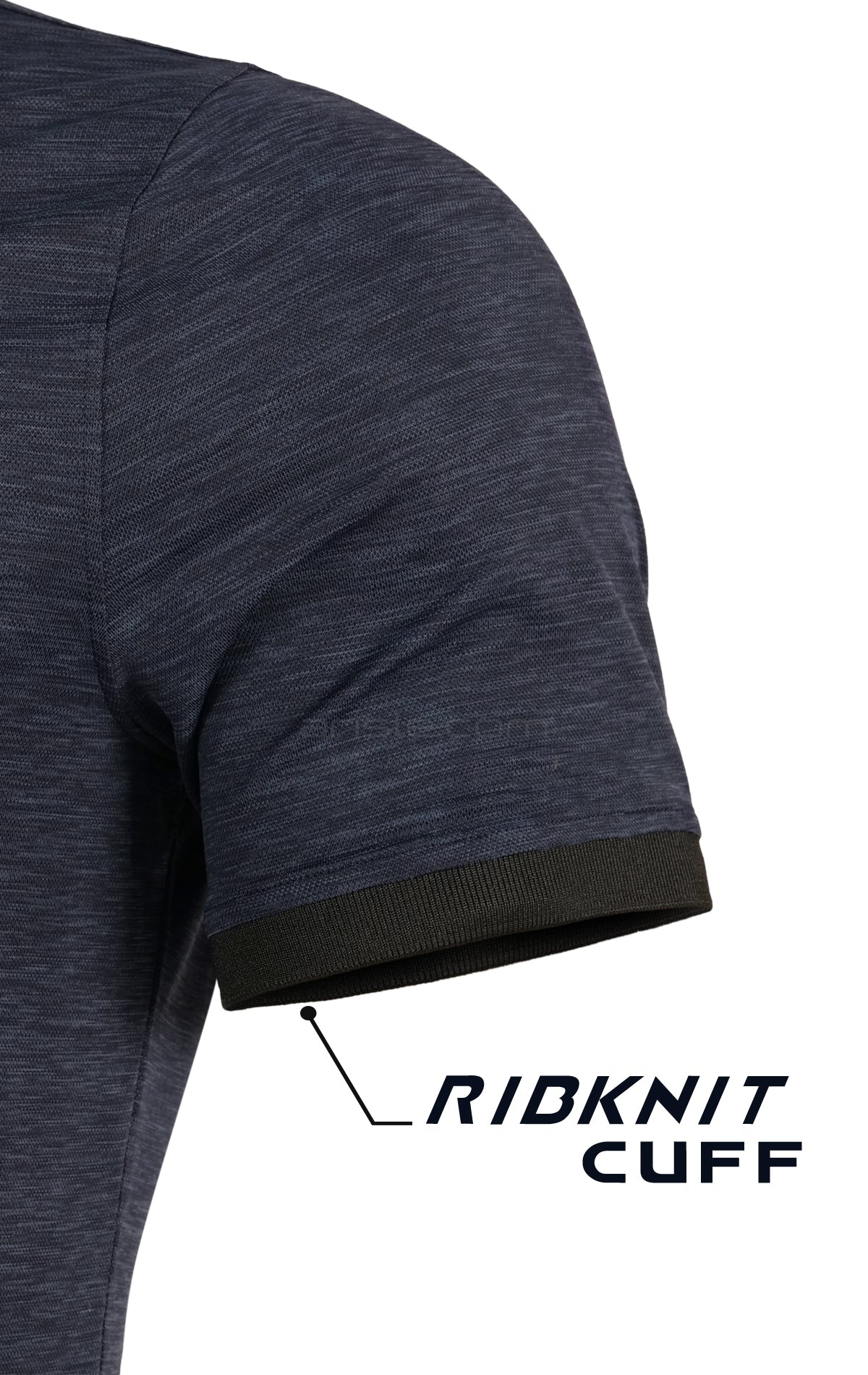 ARISLE Airstretch Smog Black Golf Polo