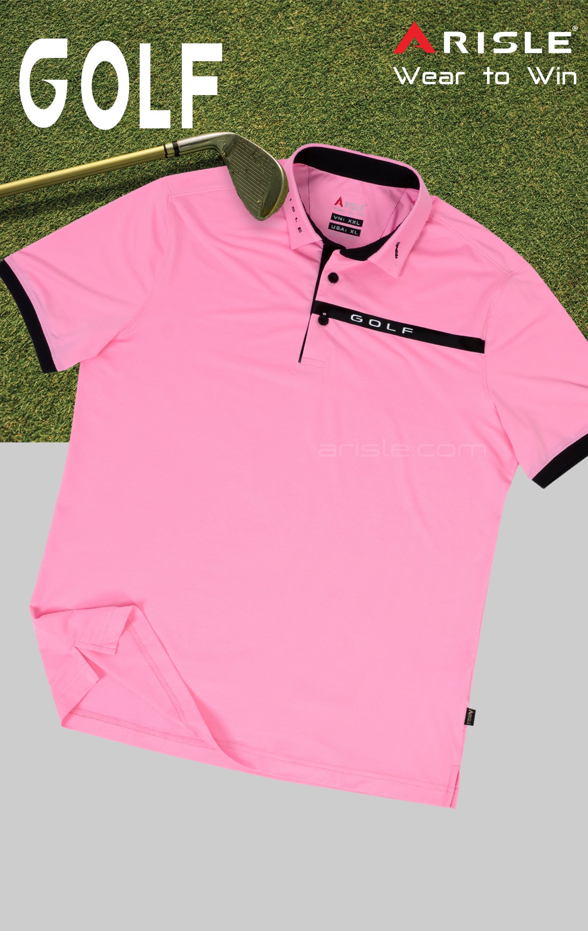 ARISLE Bright Pink Mini Stripe Polo Shirt