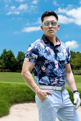 ARISLE Golf & Resort Blue Tropical Polo