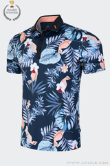 ARISLE Golf & Resort Blue Tropical Polo