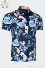 ARISLE Golf & Resort Blue Tropical Polo