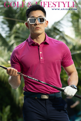 ARISLE Golf & Lifestyle Rich Fuchsia Polo