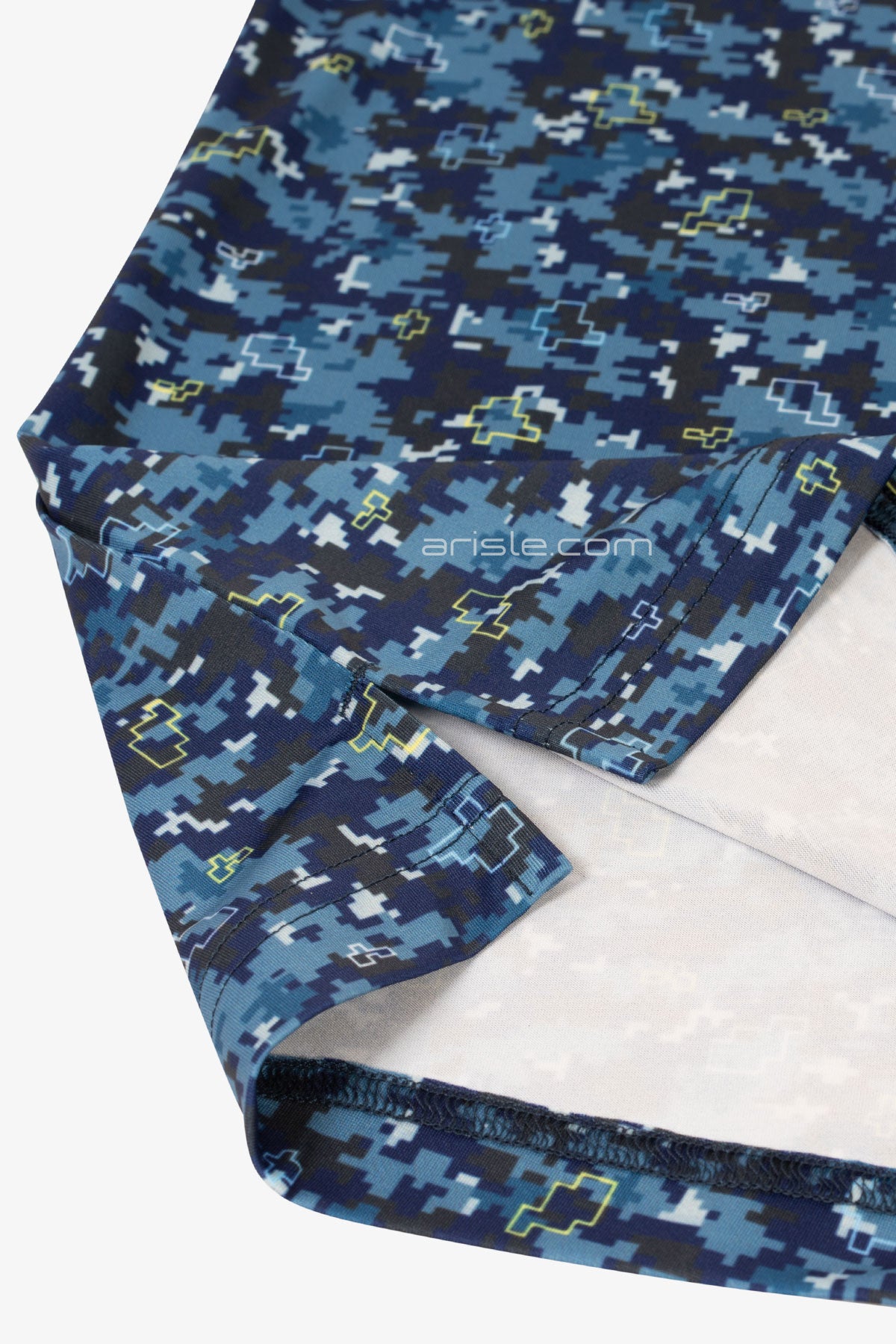 ARISLE Pro-Golfer Blue Camo Print Golf Polo