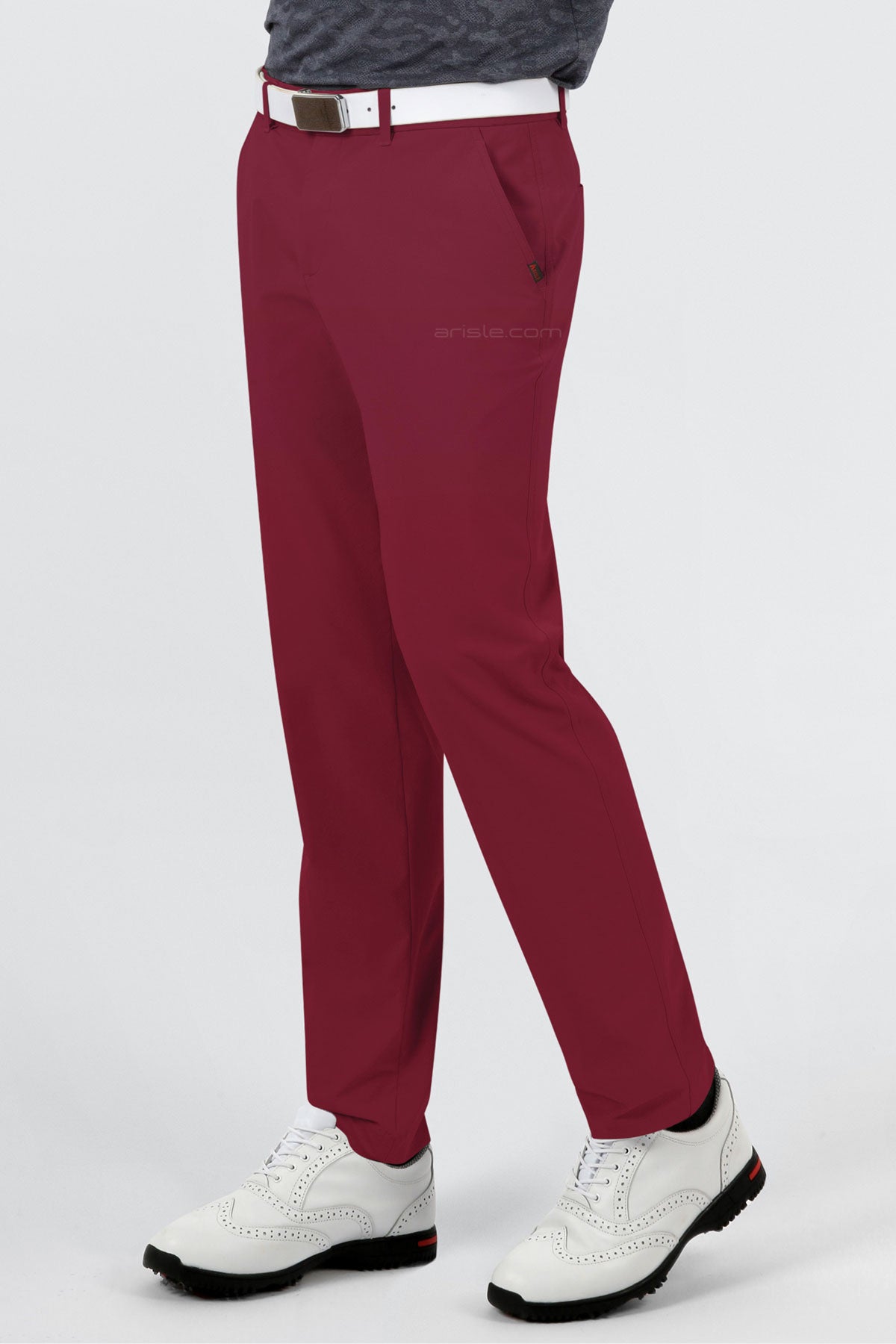 ARISLE TRIPLEX Bordeaux Red Golf Pants