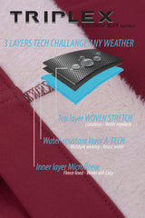 ARISLE TRIPLEX Bordeaux Red Golf Pants