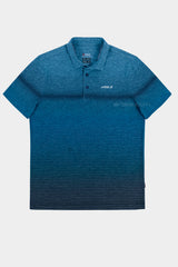 ARISLE Bossman Gradient Blue Stripe Golf Polo