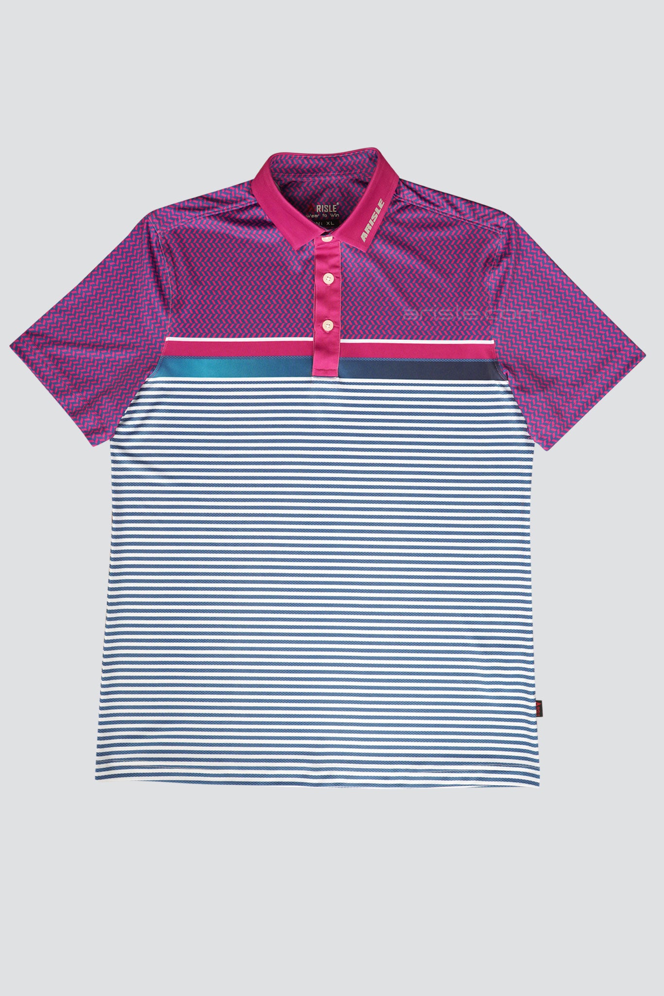 ARISLE Pro-Golfer Royal Magenta Golf Polo