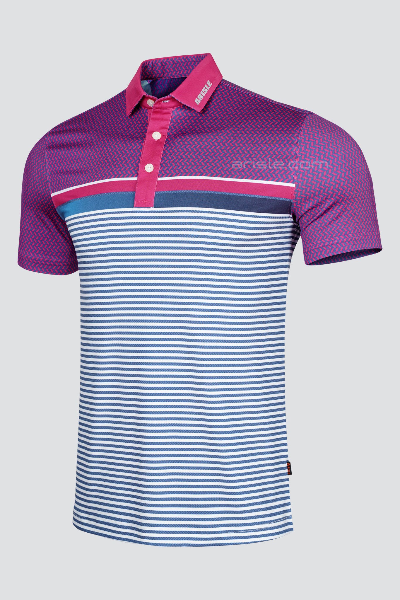 ARISLE Pro-Golfer Royal Magenta Golf Polo