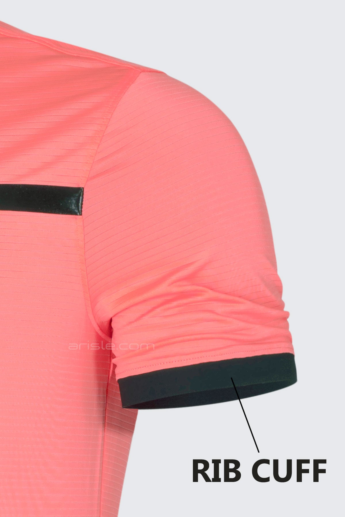 ARISLE Pro-Golfer Pastel Orange Stripe Golf Polo