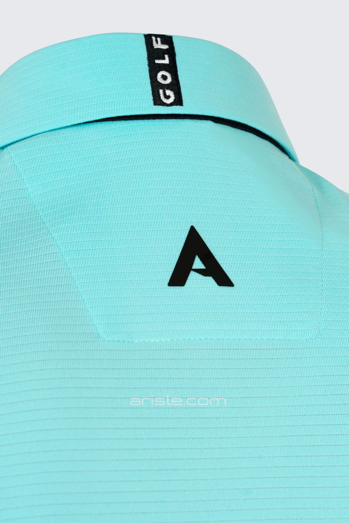 ARISLE Pro-Golfer Sky Blue Stripe Golf Polo