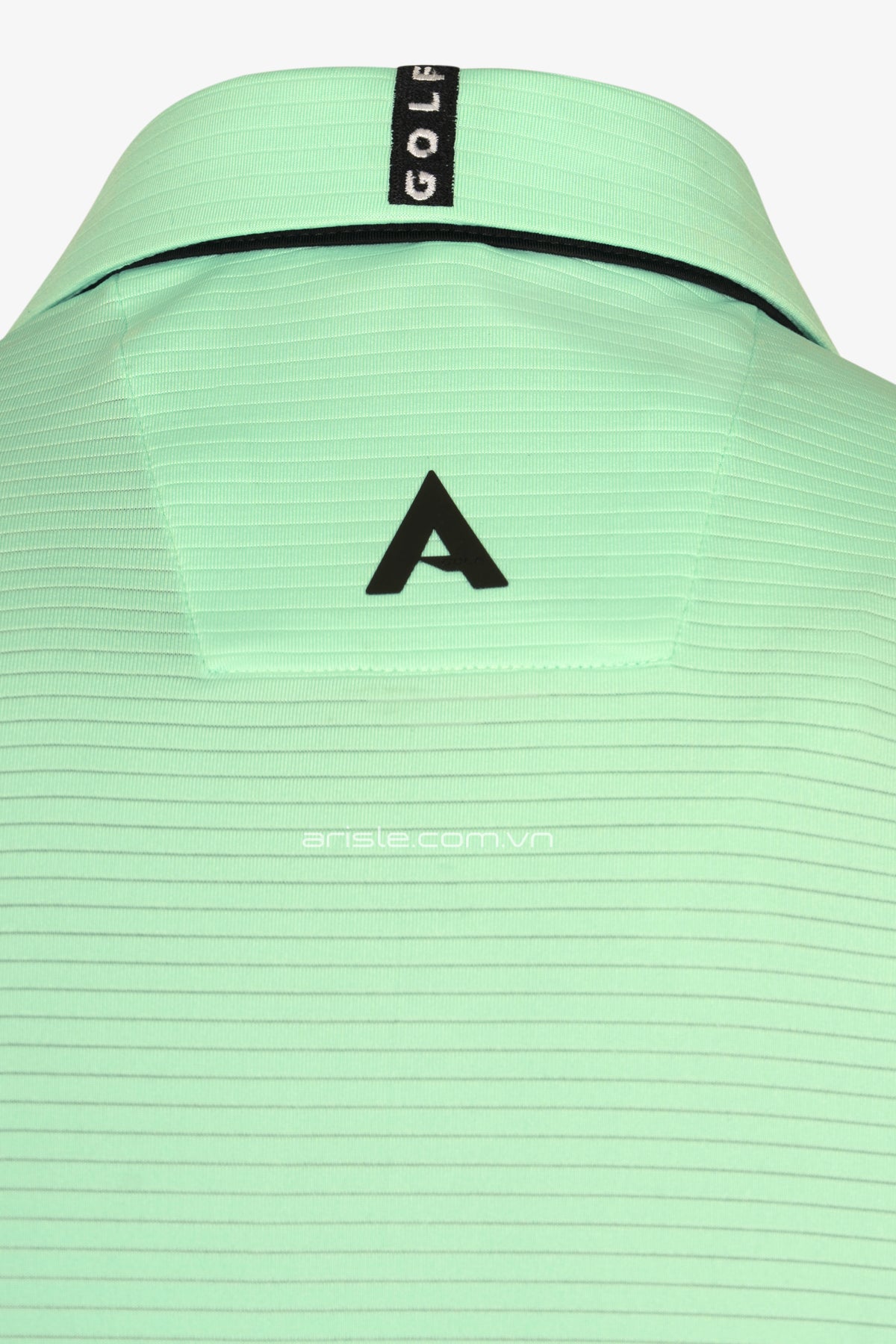ARISLE Pro-Golfer Pastel Green Stripe Golf Polo