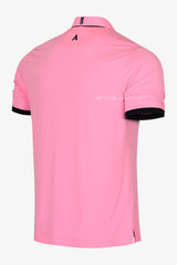 ARISLE Pro-Golfer Golf Stripe Pink Golf Polo