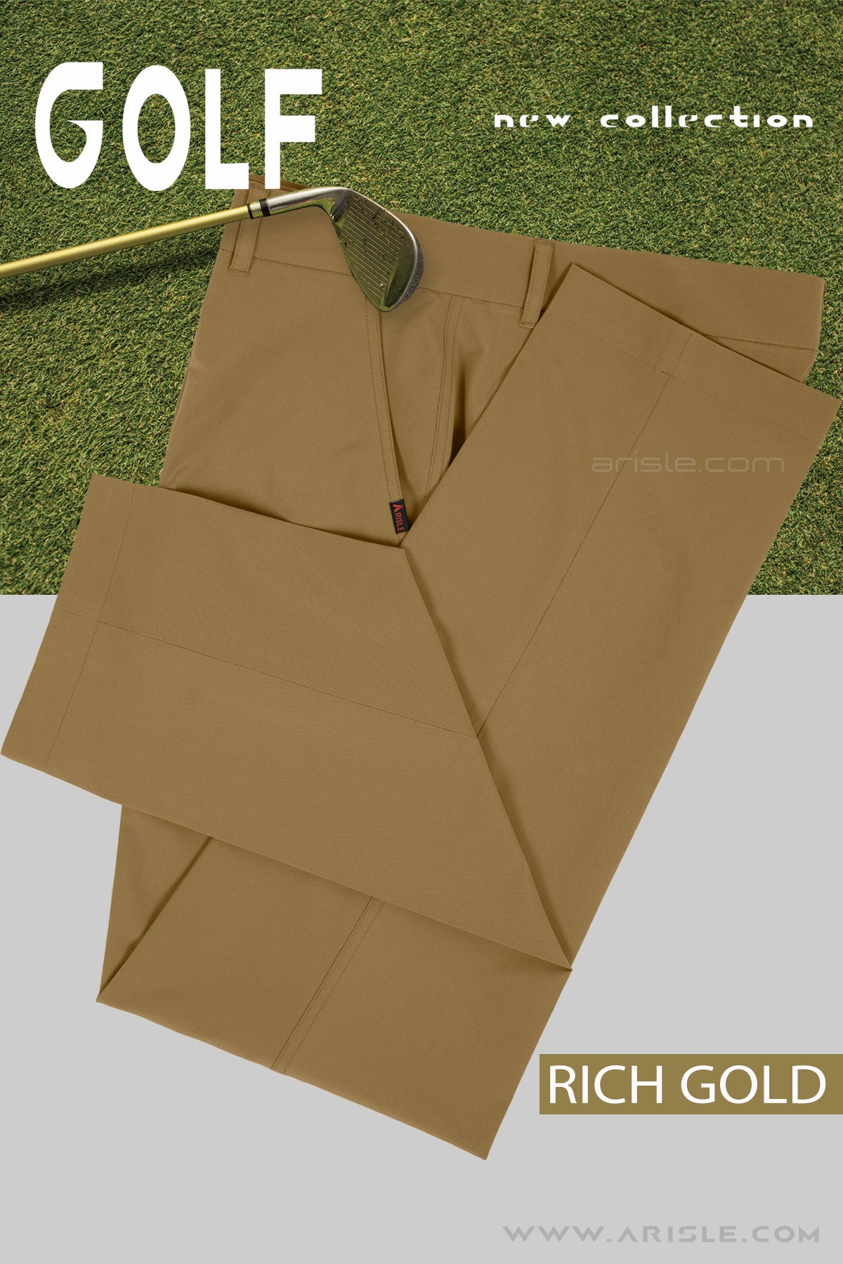 Arisle Bossman Rich Gold Golf Pants