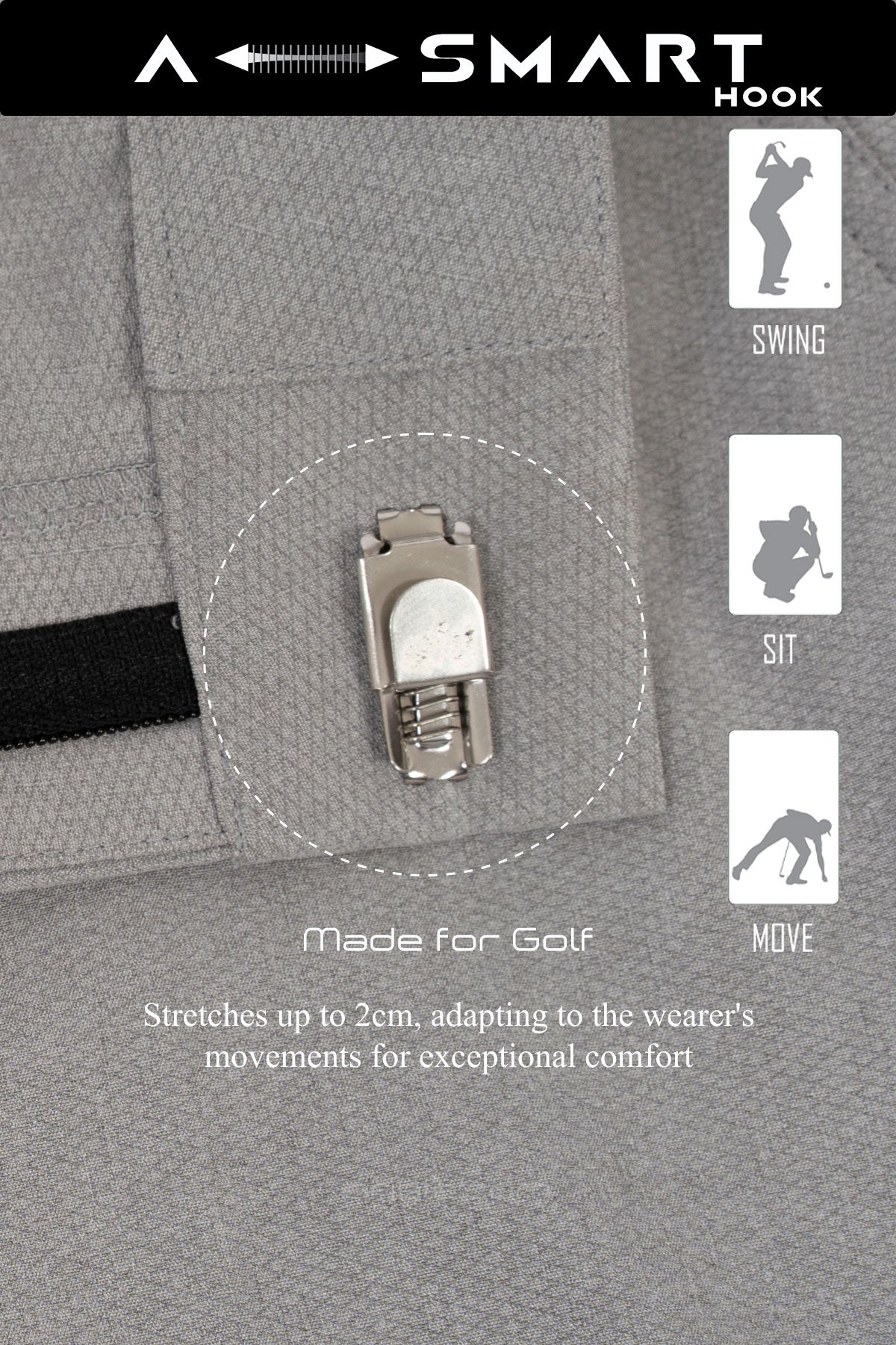 Arisle Diamond Chip Grey Golf Pants
