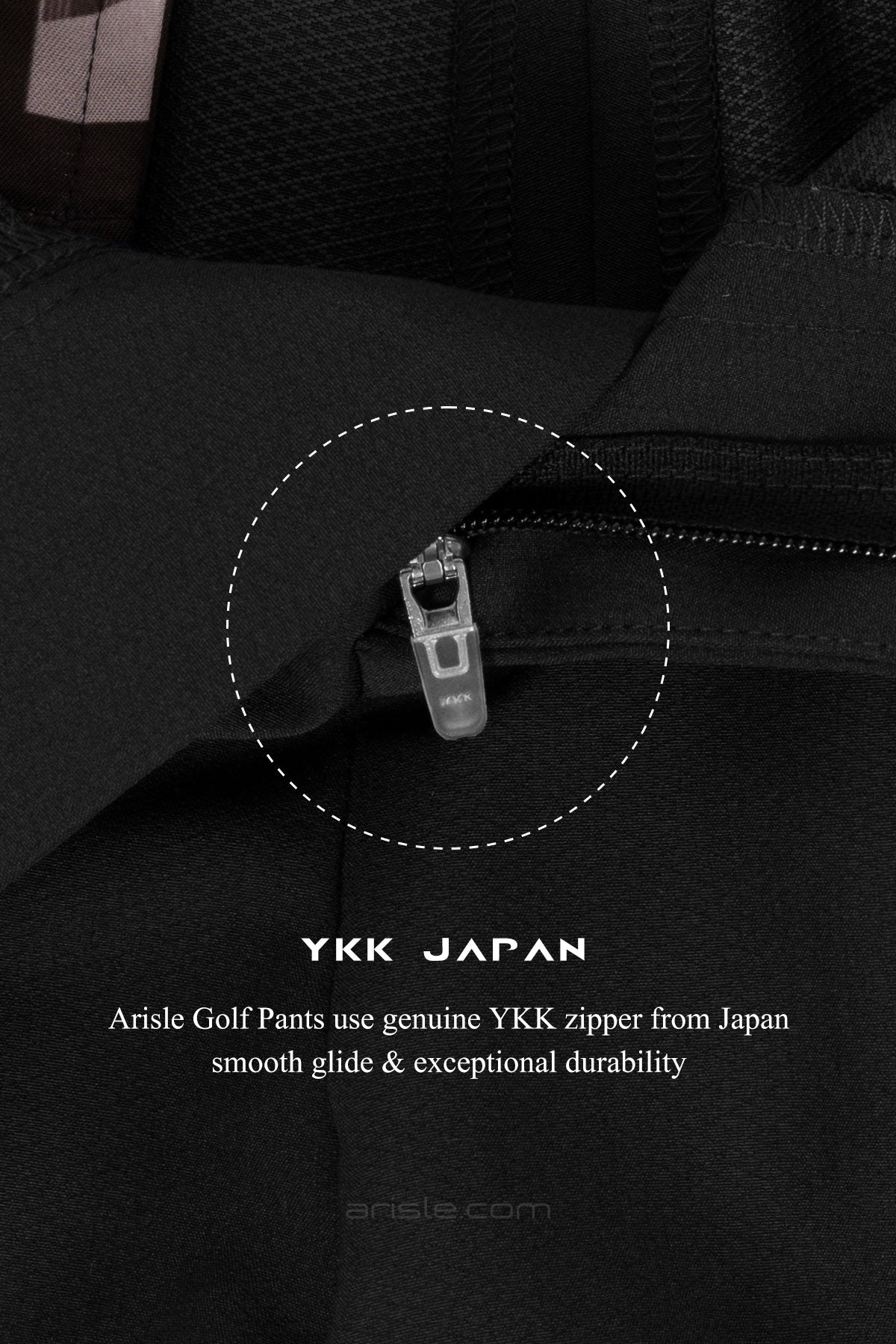 Arisle Diamond Chip Black Golf Pants