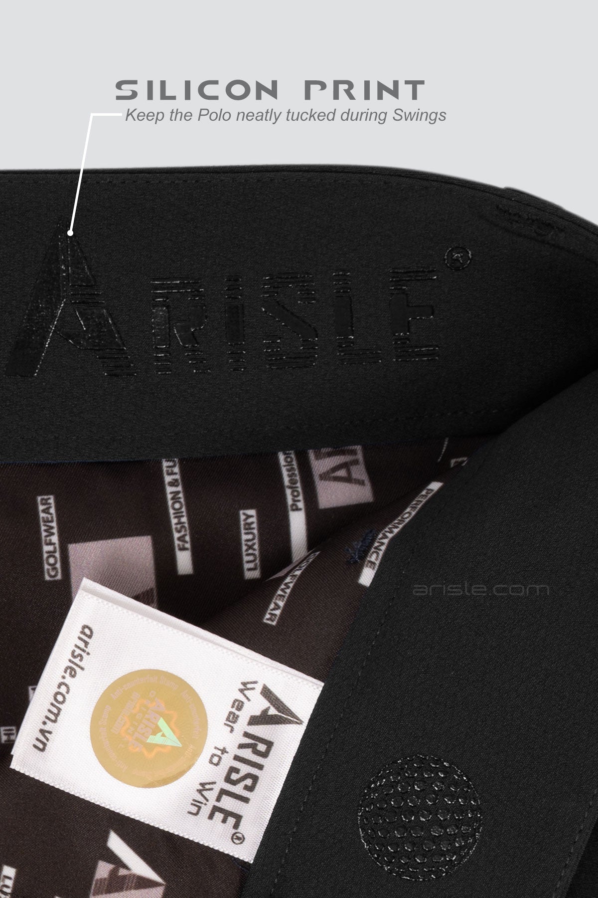 Arisle Diamond Chip Black Golf Pants