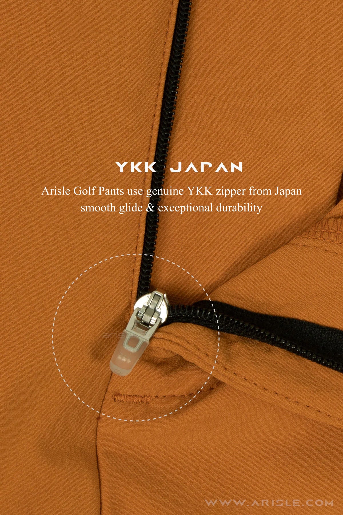 Arisle Friction Free Caramel Orange Golf Pants