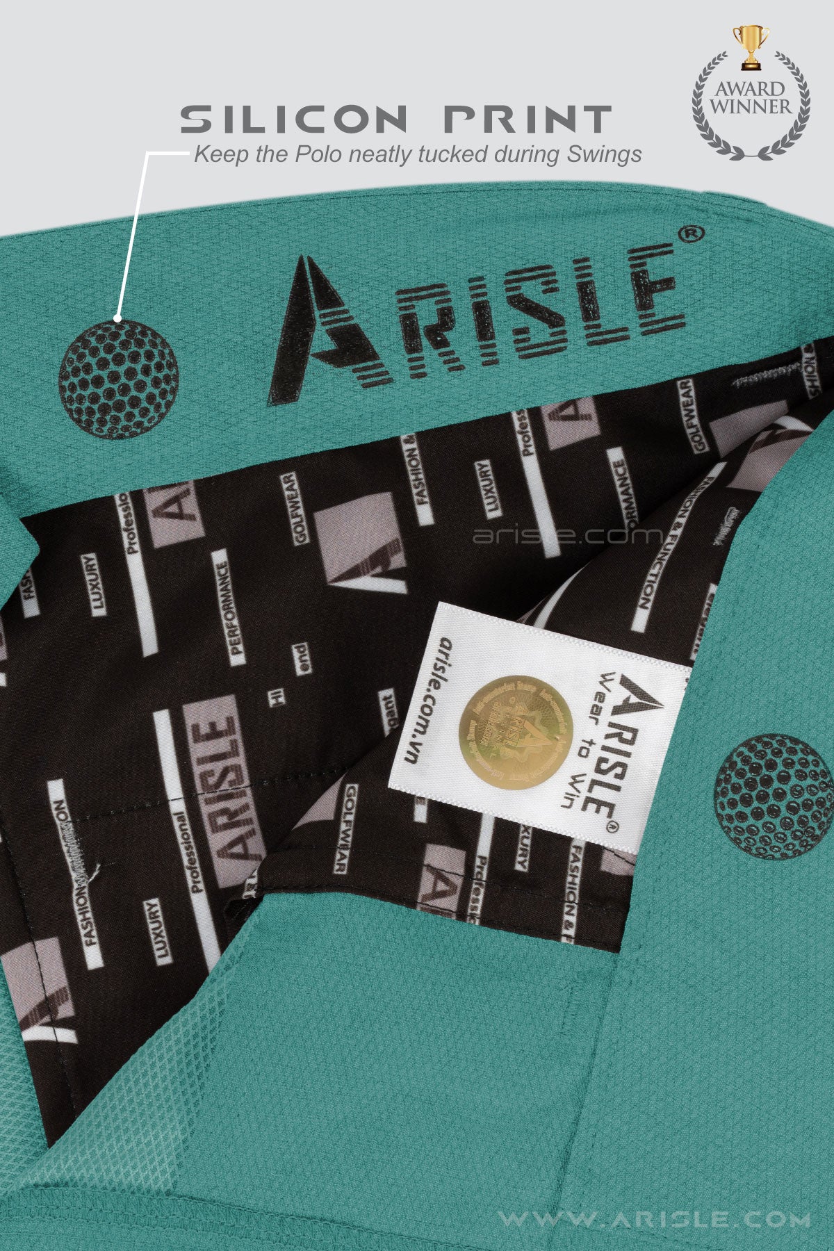 Arisle Diamond Chip Emerald Golf Pants