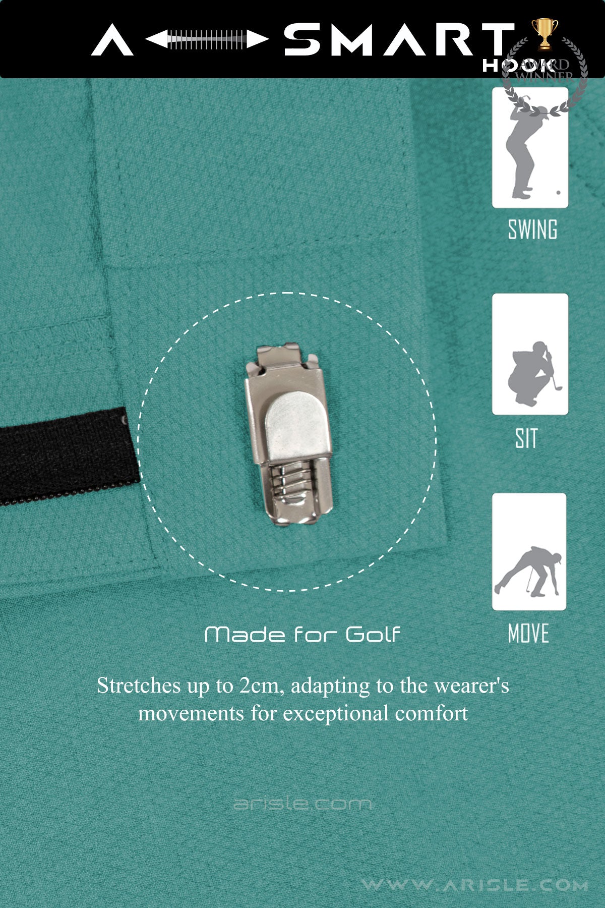 Arisle Diamond Chip Emerald Golf Pants