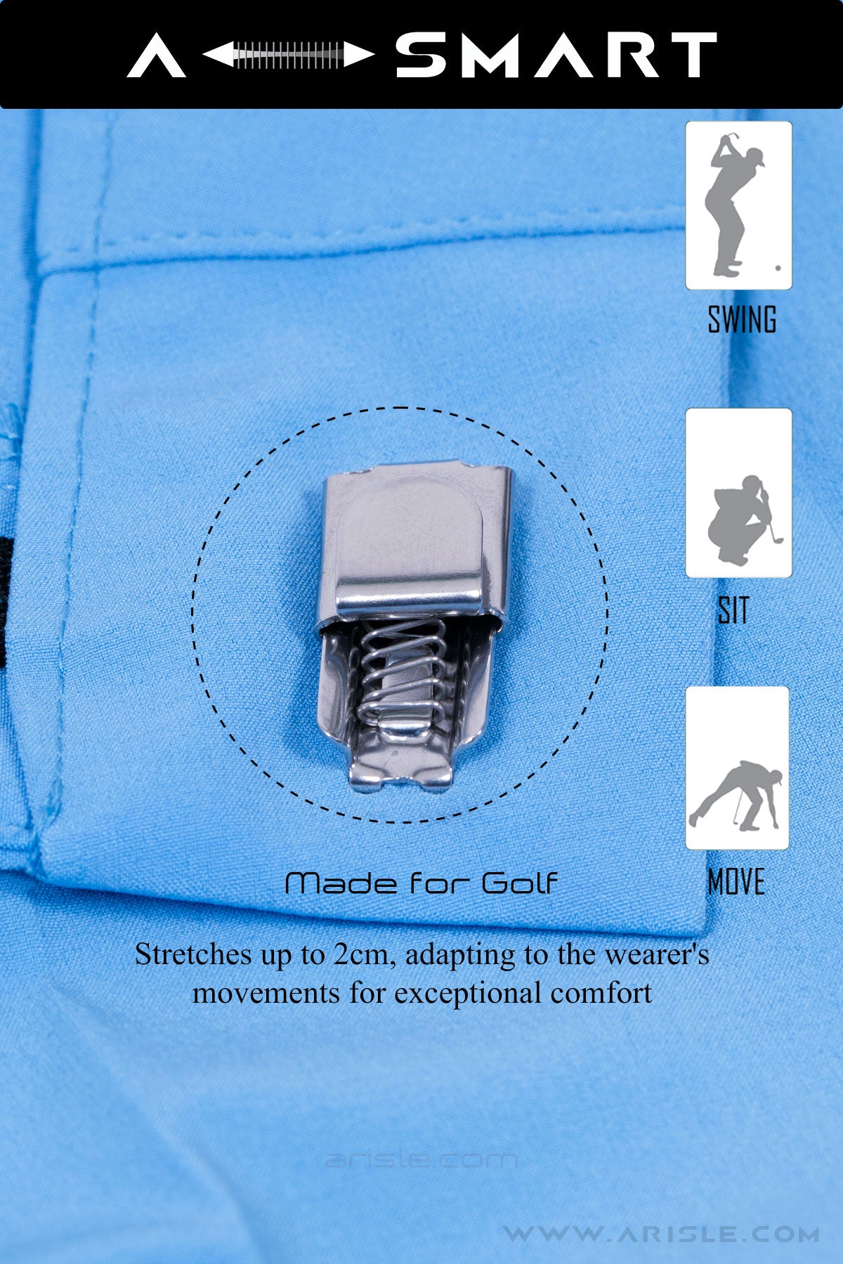 Arisle Summer SKY Blue Golf Pants