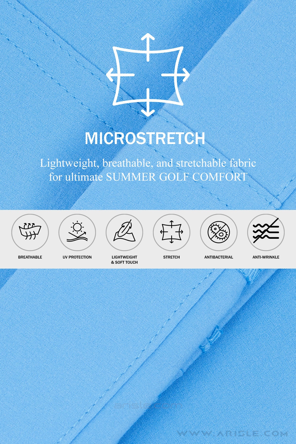 Arisle Summer SKY Blue Golf Pants