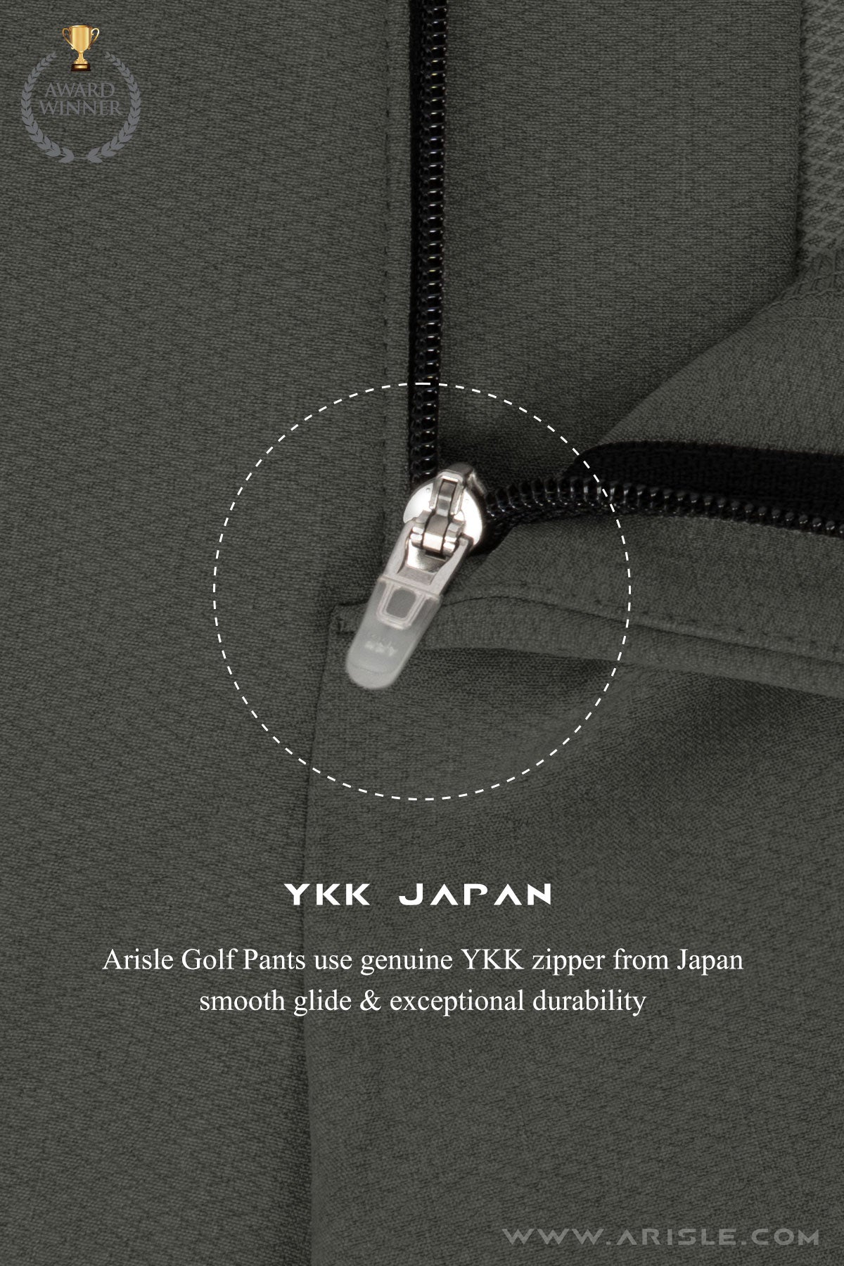 Arisle Diamond Chip Earl Grey Golf Pants