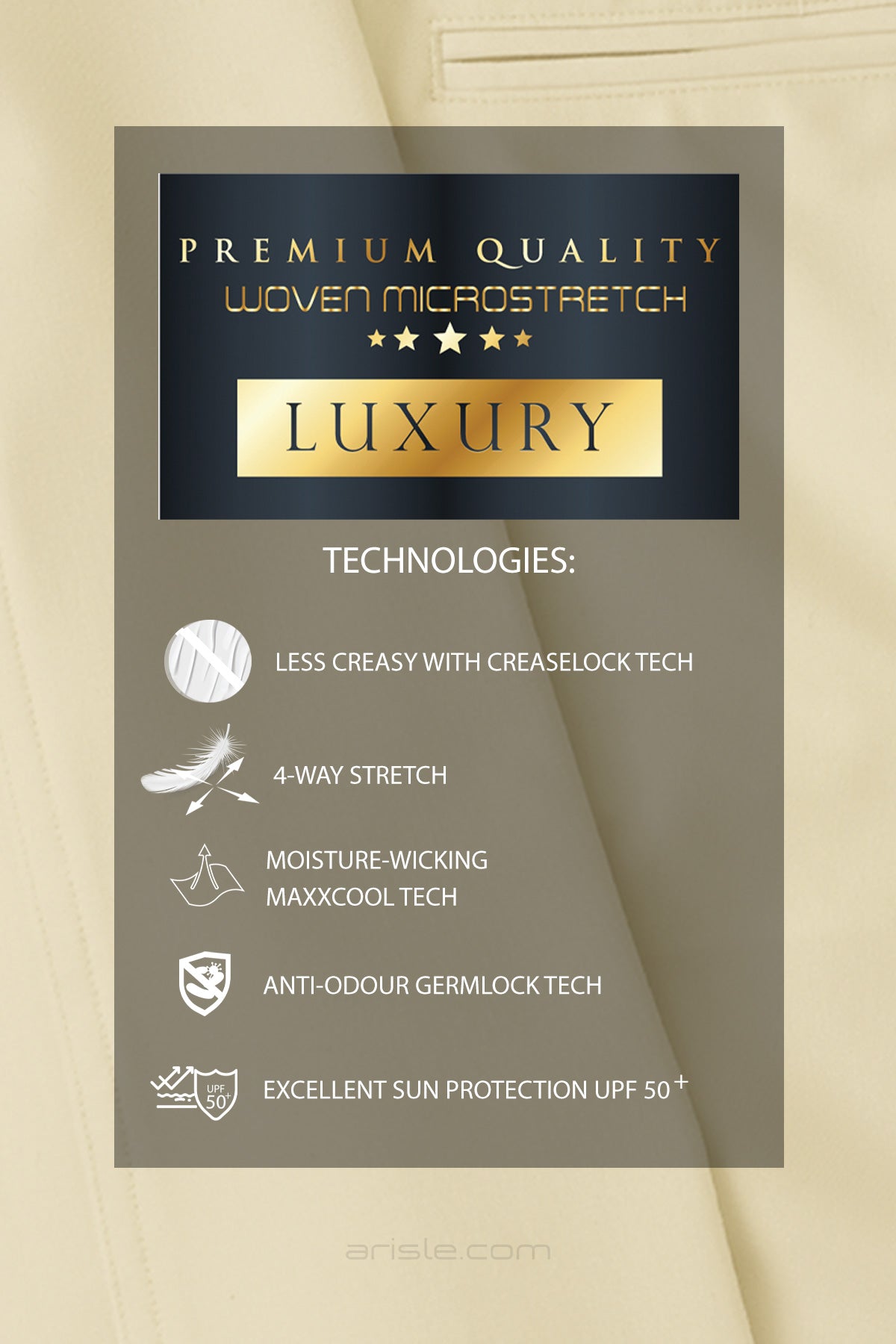 Arisle New Elite Ivory Cream Golf Pants