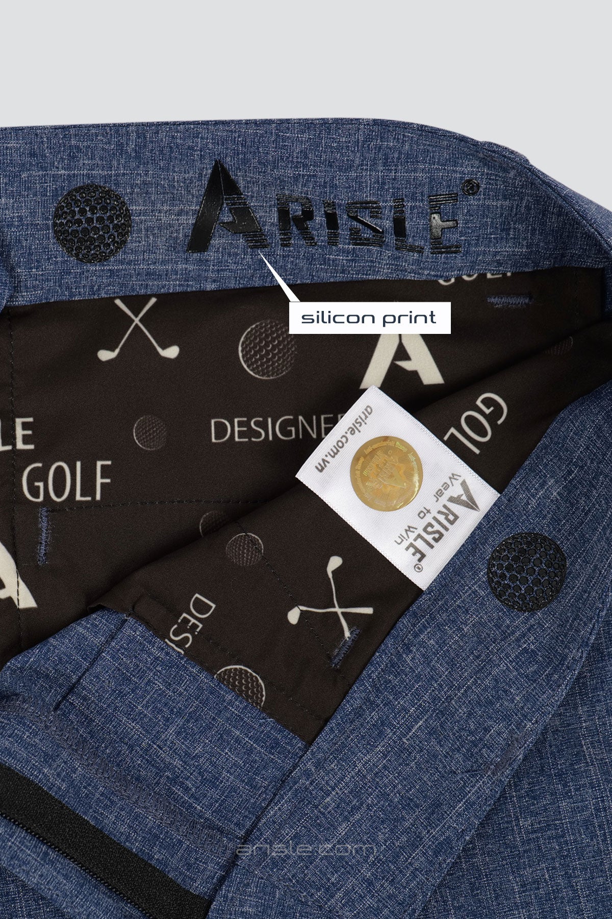 Arisle Hybrid Metallic Blue Golf Pants
