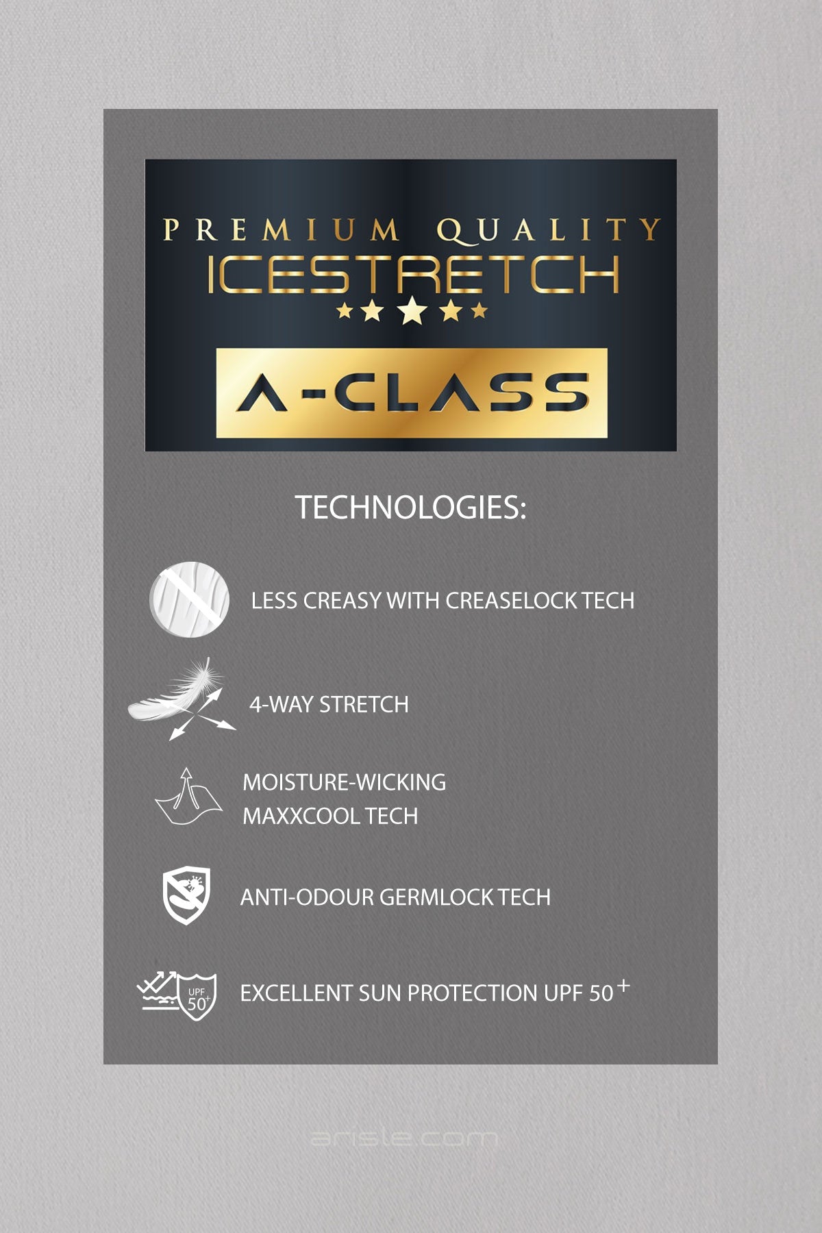 Arisle Ice-Stretch Hybrid Fog Grey Golf Pants