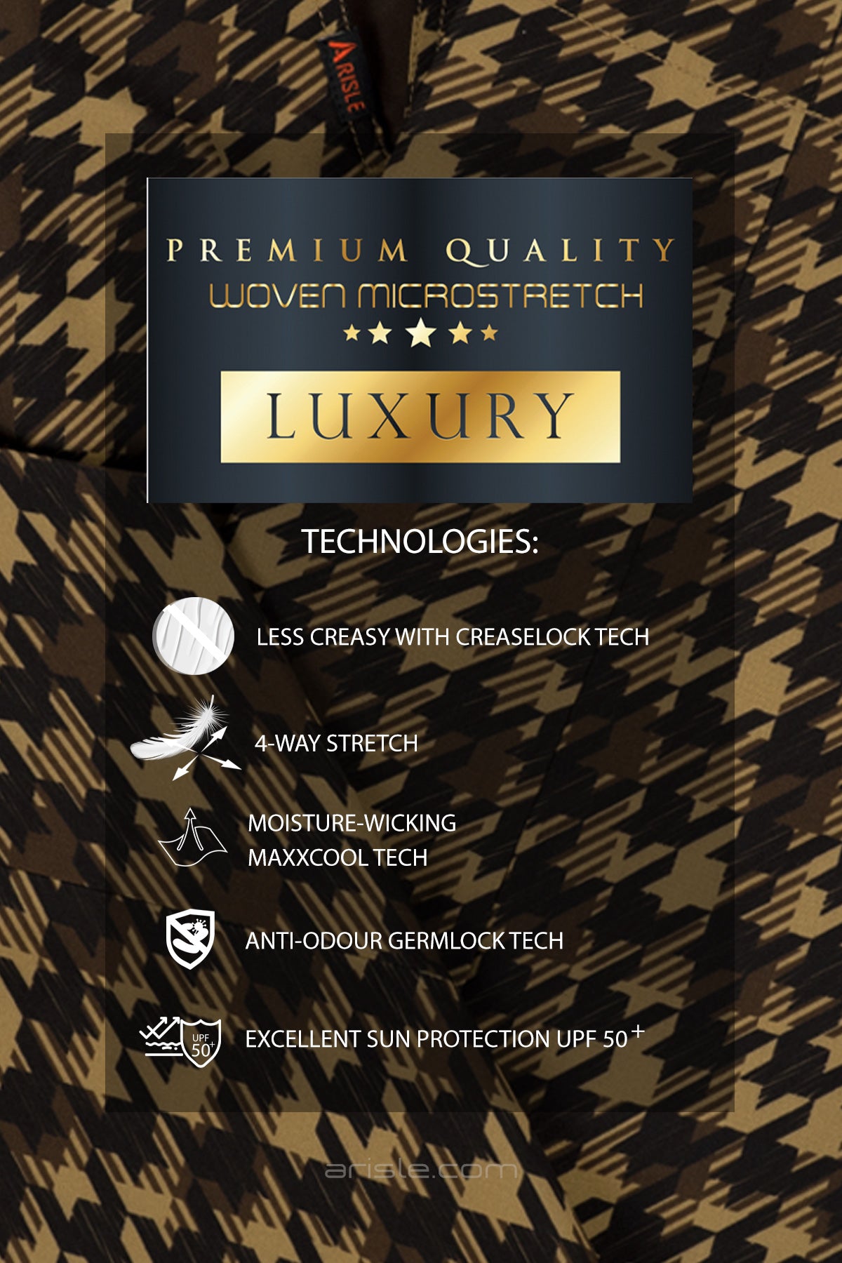 Arisle DESIGNER SERIES Golden Brown Golf Pants