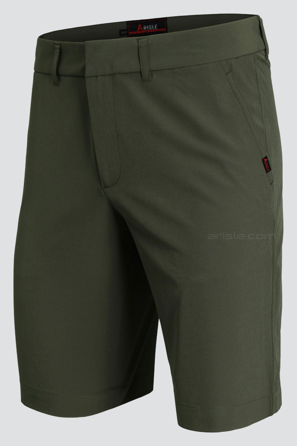 ARISLE Bossman Olive Green Golf Shorts