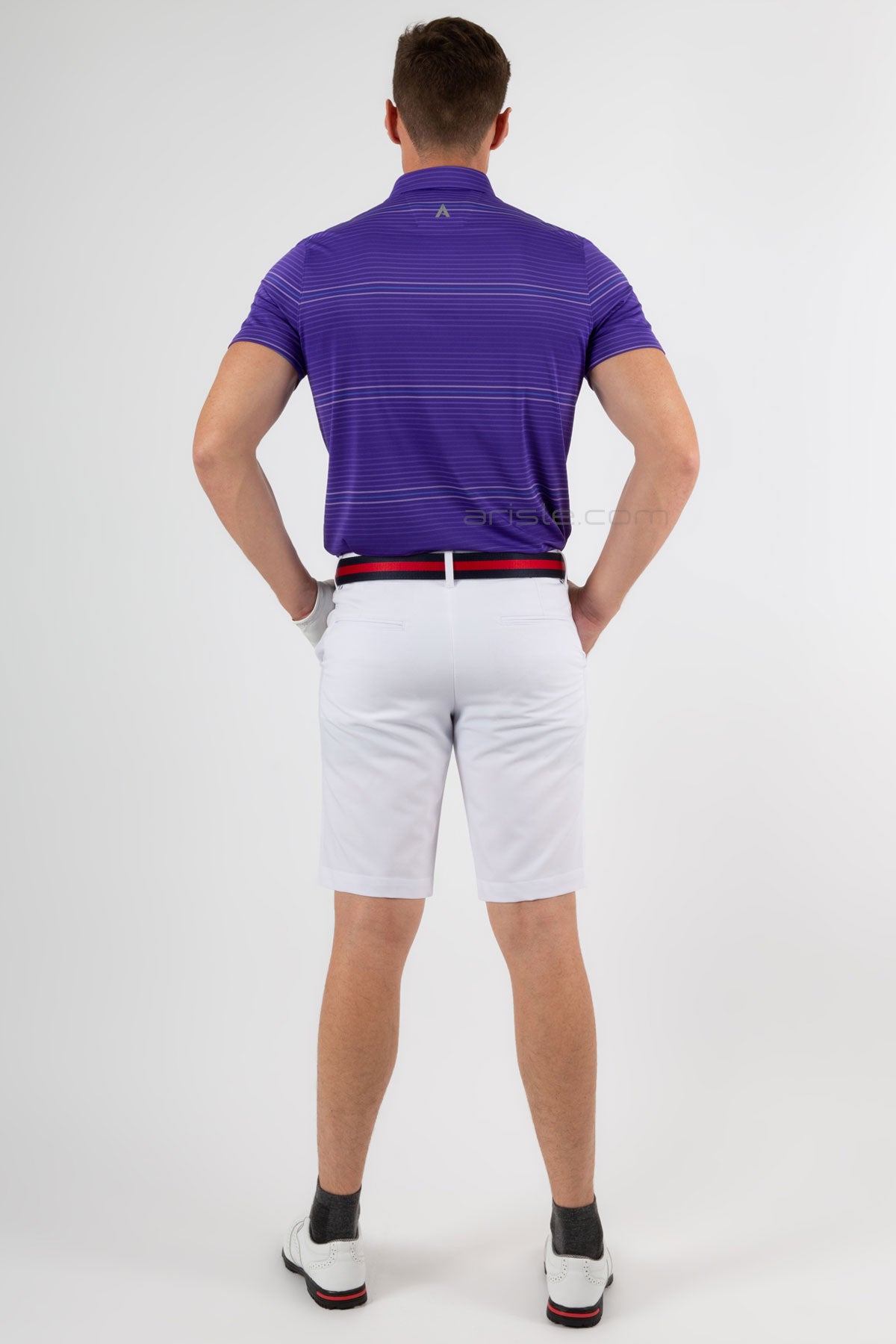 Quần Shorts Golf Nam Arisle Bossman Classy White