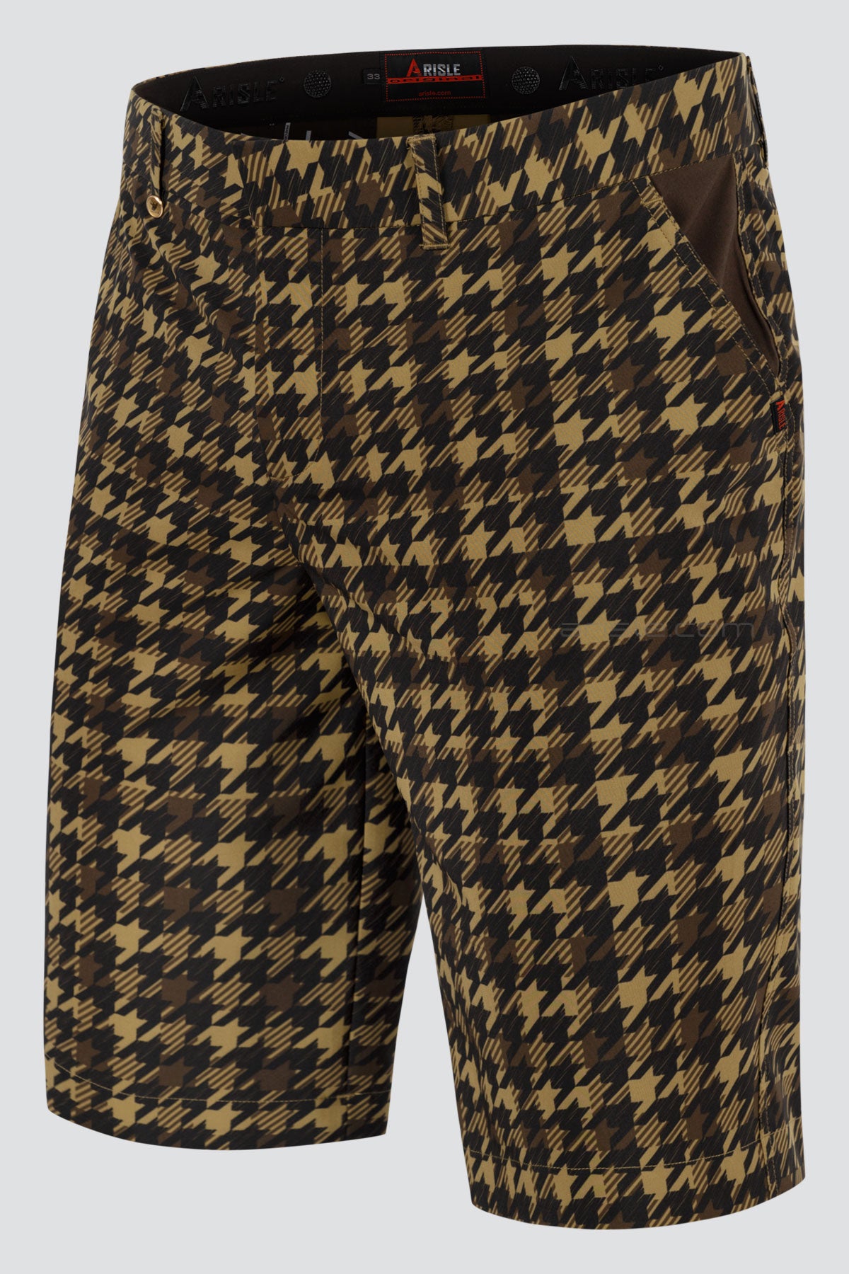 ARISLE DS Golden Brown Golf Shorts