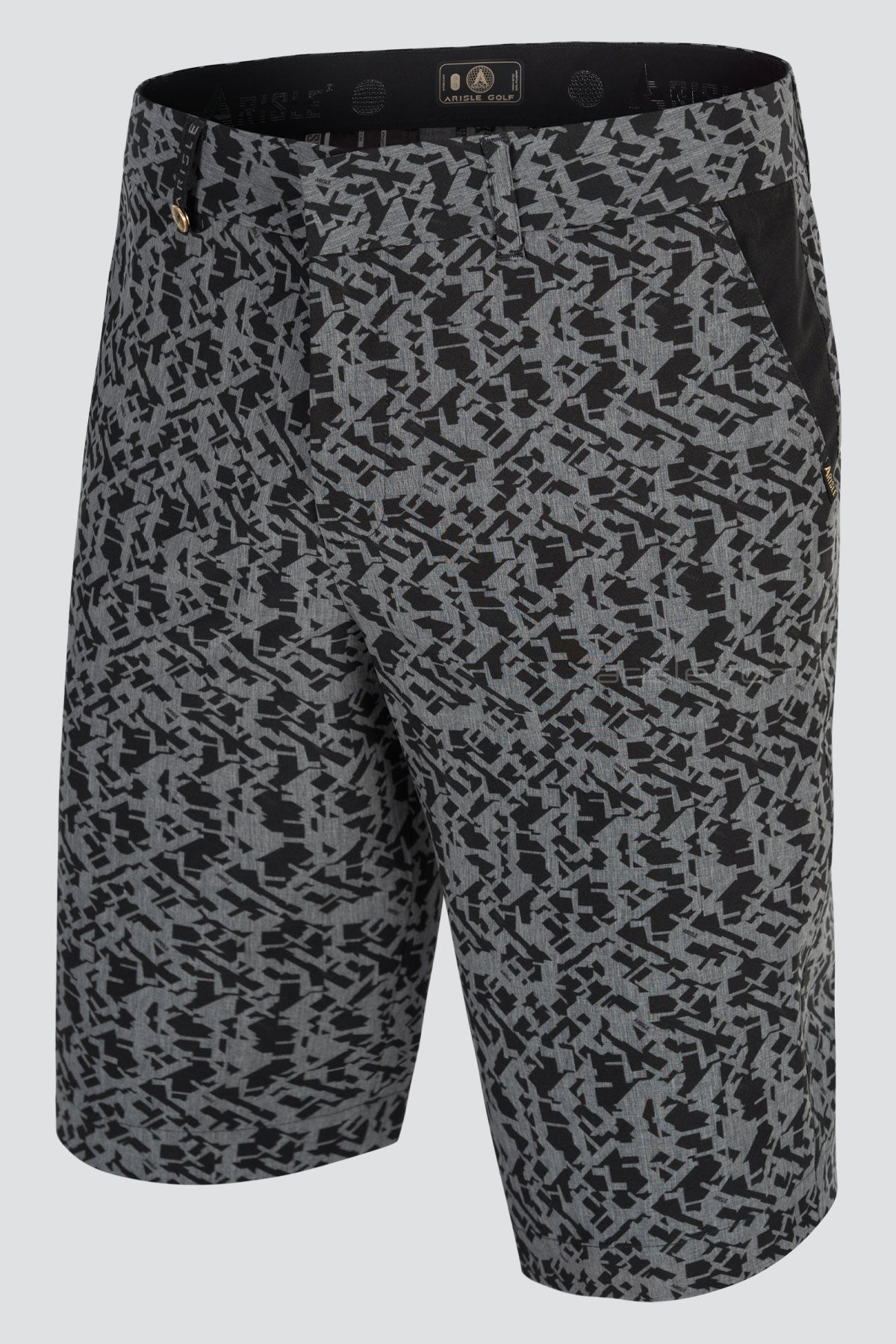 ARISLE DS Modern Grey Camo Golf Shorts