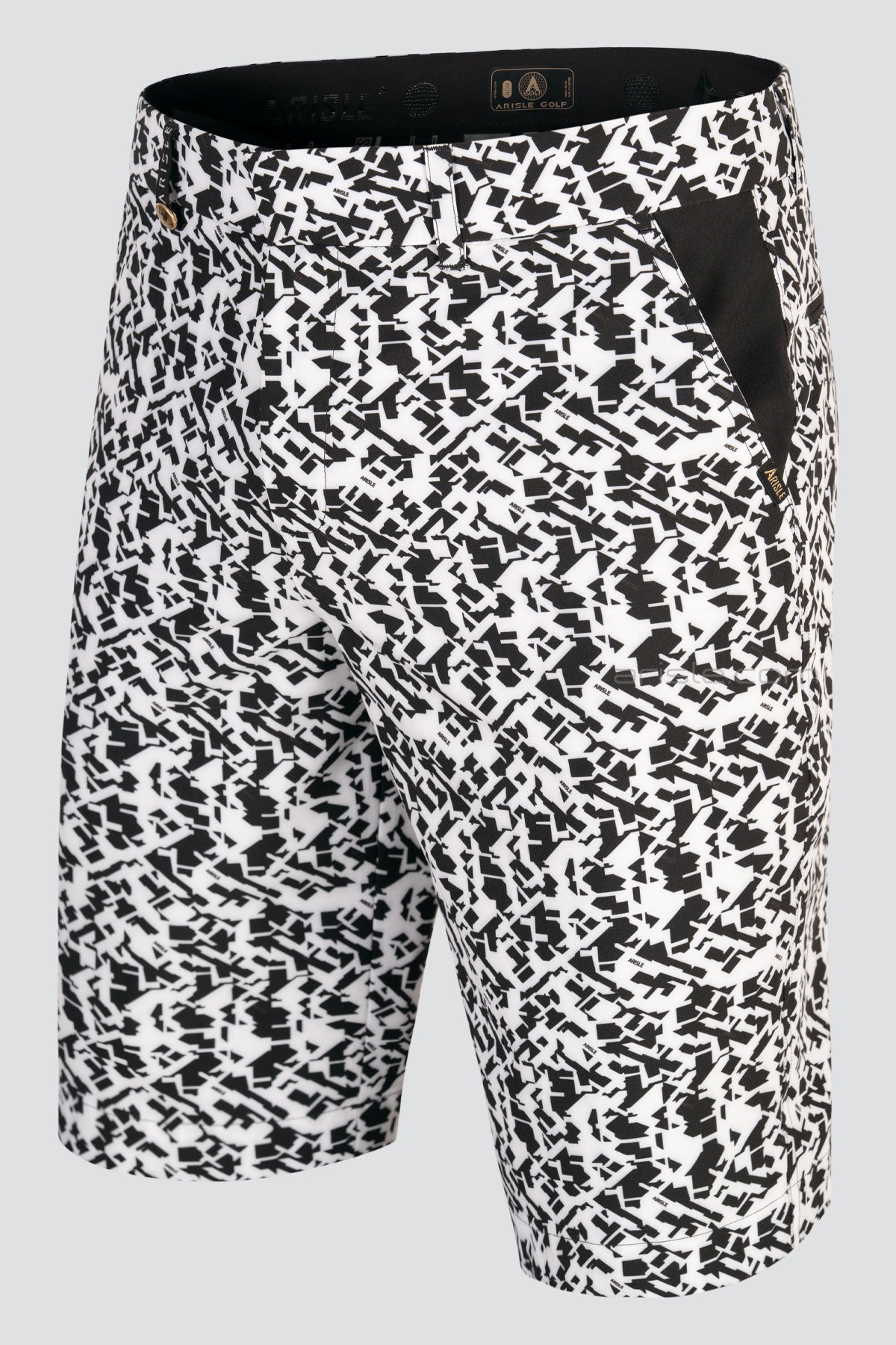 ARISLE DS White Modern Camo Golf Shorts