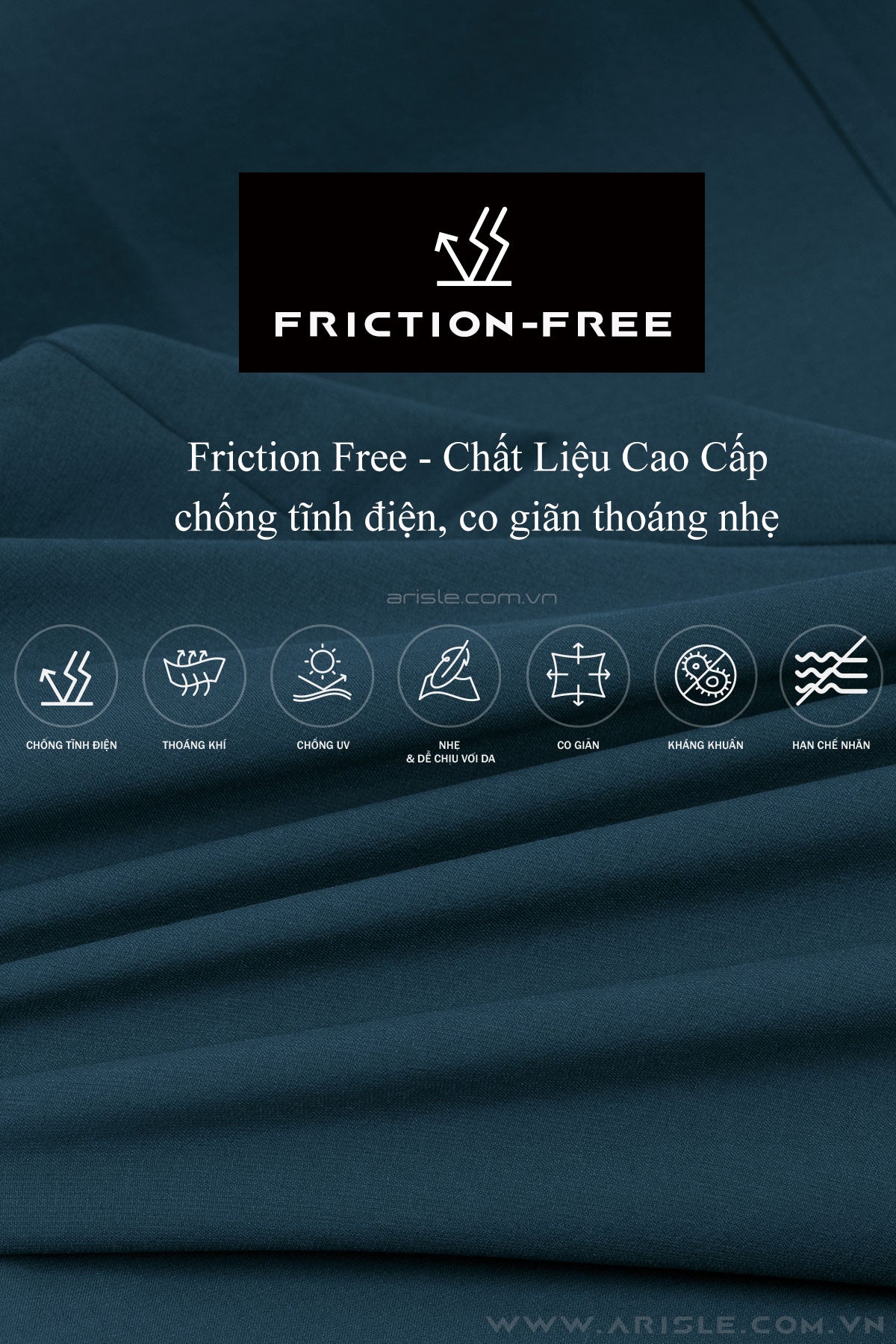 Quần Golf Nam ARISLE Friction Free Regal Blue